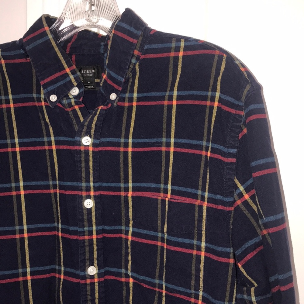 J. Crew Men’s Plaid Oxford Long Sleeve Size M